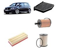 Kit tagliando 4 filtri per Volkswagen Golf 5 V 2.0 TDI,AZV/BMM/BKD