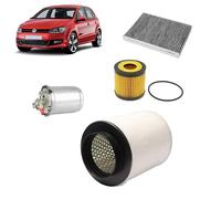 Kit tagliando 4 filtri per Volkswagen Polo 6R 6C 1.2 TDI