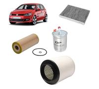 Kit tagliando 4 filtri per Volkswagen Polo 6R 6C 1.6 TDI