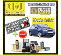 KIT TAGLIANDO 4 FILTRI SKODA FABIA (6Y2/6Y3) 1.9 TDI RS ASZ -96KW 130HP+OMAGGIO