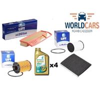 KIT TAGLIANDO 4 FILTRI UFI 4 LT PETRONAS SYNTIUM 3000AV 5W40 FIAT 500 1.3 MJT