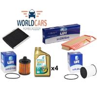 KIT TAGLIANDO 4 FILTRI UFI 4LT PETRONAS SYNTIUM 3000AV 5W40 FIAT PUNTO 1.3 MJT
