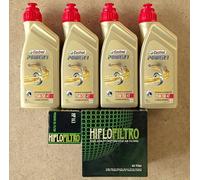 KIT TAGLIANDO 4 LITRI CASTROL 15W50 4T POWER 1 FILTRO OLIO HIFLO 1 FILTRO ARIA HIFLO HFA7910 PER R 1150 GS 2003-2016 TWIN SPARK