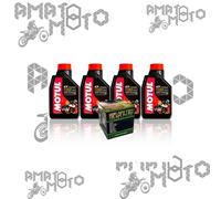 KIT TAGLIANDO 4 LITRI OLIO MOTORE MOTO MOTUL 7100 10W50 104097 + FILTRO