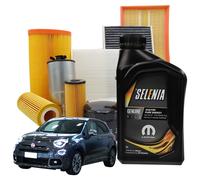 Kit Tagliando 4 Litri Olio Motore Selenia Digitek 0w30 per Fiat 500X