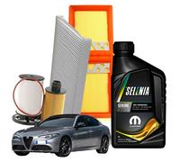 Kit Tagliando 4 Litri Olio Motore Selenia Wr Forward 0w20 per Alfa Romeo Giulia