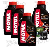 KIT TAGLIANDO 4 LITRI OLIO MOTUL 7100 104089 10W30 SINTETICO 4 TEMPI CON FILTRO