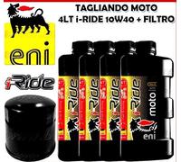 KIT TAGLIANDO 4 LT OLIO AGIP ENI i-RIDE 10W40 + FILTRO HONDA CBR 1000 RR 2009