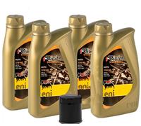 KIT TAGLIANDO 4 LT OLIO AGIP ENI i-RIDE 10W40 + FILTRO POLARIS MAGNUM 425