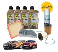 KIT TAGLIANDO 4 LT OLIO TOTAL 5W30 INEO RCP + 4 FILTRI MOTORI PSA 1500 BLUE HDI
