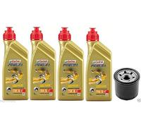 KIT TAGLIANDO 4 OLIO CASTROL 15W50 POWER 1 + FILTRO OLIO YAMAHA FZ8 Fazer