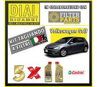 Kit Tagliando 4Filtri+5LT 5W30 VOLKSWAGEN GOLF 2.0TDI CKFC CRBC 110 KW 150 PSHP