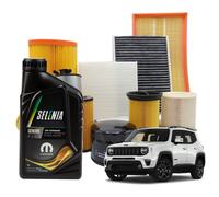 Kit Tagliando 4L Selenia 0W-30 Jeep Renegade con Filtri Aria e Olio