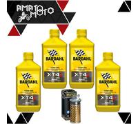 KIT TAGLIANDO 4LITRI OLIO BARDAHL XT4S 10W50+FILTRO HF178 PER HARLEY DAVIDSON FX