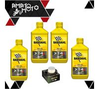 KIT TAGLIANDO 4LITRI OLIO MOTO BARDAHL XT4S 5W40+FILTRO HF3804 PER SUZUKI M50 M8