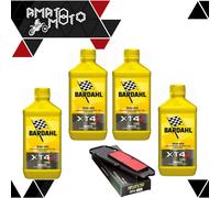 KIT TAGLIANDO 4LITRI OLIO MOTO BARDAHL XT4S 5W40+FILTRO HFA4405 PER YAMAHA YP400