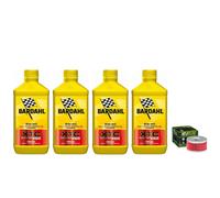 KIT TAGLIANDO 4LITRI OLIO MOTO BARDAHL XTC 5W40+FILTRO HF136 PER SUZUKI TU250 X