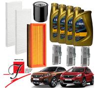 KIT TAGLIANDO 4LT 0W-30 ENI + 3 CANDELE ORIGINALI PEUGEOT 2008 3008 DA 2008-