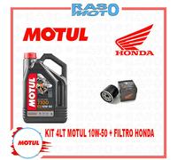 Kit Tagliando 4Lt Motul 10W-50+Filtro Olio HONDA CB R (SC60A) 1000 2008-2016