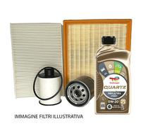 KIT TAGLIANDO + 4LT OLIO 0W20 CITROEN C4 III 1.2 PURETECH 100/130/155 DAL 2020