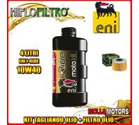 KIT TAGLIANDO 4LT OLIO ENI I-RIDE 10W40 SYNTHETIC TECH HONDA SXS1000 Pioneer 100