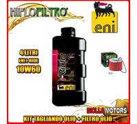 KIT TAGLIANDO 4LT OLIO ENI I-RIDE 10W60 TOP SYNTHETIC TRIUMPH 900 Daytona 900CC