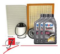 KIT TAGLIANDO + 4LT OLIO MOBIL RENAULT TWINGO II - MODUS/GRAND MODUS - CLIO III