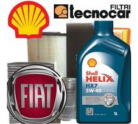 Kit Tagliando 4LT Shell Helix HX7 ECT 5W40 + Filtri PUNTO EVO 1.4 MULTIAIR 16V