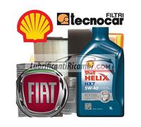 Kit Tagliando 4LT Shell Helix HX7 ECT 5W40 + Filtri PUNTO EVO 1.4 MULTIAIR 16V