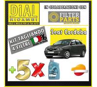 Kit Tagliando-4PZ+ 5LT OLIO SEAT CORDOBA 1.4 TDI AMF - 55 KW / 75 HP
