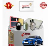 KIT TAGLIANDO 5 FILTRI E OLIO SEAT IBIZA V 1.4 16V GPL 63KW 86CV 2010 ->