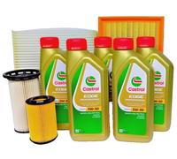 kit tagliando 5 litri olio auto castrol edge 5w30 LL vw golf 7 VII 2.0 tdi kw 81