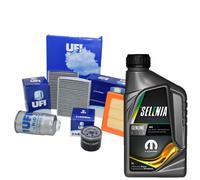 KIT TAGLIANDO 5 LITRI OLIO SELENIA + 4 FILTRI UFI ALFA 147 1.9 JTD JTDM 8V e 16V