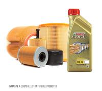 KIT TAGLIANDO 5 LT OLIO CASTROL 5W30 +4 FILTRI Mazda 5 2.0 CD 16V FAP dal 2005