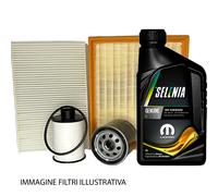 KIT TAGLIANDO 5 LT OLIO SELENIA 0W20+4 FILTRI JEEP RENEGADE 1.6 D MultiJet CRD