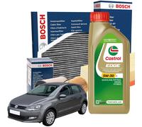 Kit Tagliando 5L Olio Castrol Edge LL 5W30 per Volkswagen Polo
