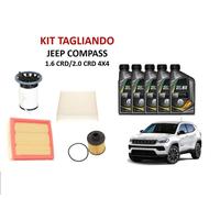 KIT TAGLIANDO + 5LT DI 0W20 WR SELENIA PER JEEP COMPASS 1.6 - 2.0 CRD DAL 2016