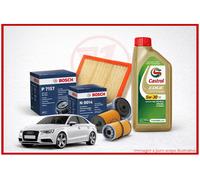 KIT TAGLIANDO 5LT OLIO + 4 FILTRI BOSCH per AUDI A3 (8V1) 2.0 TDI KW 110 CV 150