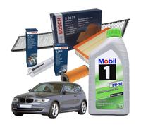 KIT TAGLIANDO 6LT OLIO + 4 FILTRI BOSCH BMW 1 (E81) 123 d KW 150 CV 204
