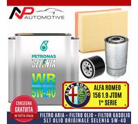 KIT TAGLIANDO ALFA 156 1.9 JTD JTDM 77 KW 105 CV 2001> + 5L OLIO SELENIA WR 5W40