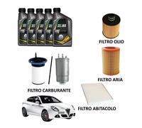 KIT TAGLIANDO ALFA GIULIETTA 1.6 JTDM 16V 105CV 77KW DAL 2010 + SELENIA WR 5W30