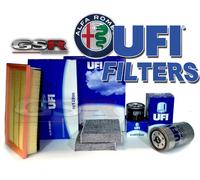 KIT TAGLIANDO ALFA ROMEO 147 GT 1.9 JTD JTDM 4 FILTRI UFI OLIO ABITAC ARIA CARB