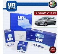 KIT TAGLIANDO ALFA ROMEO 147 GT 1.9 JTD JTDM 4 FILTRI UFI OLIO ABITAC ARIA CARB