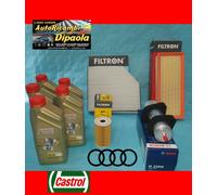 KIT TAGLIANDO AUDI A4 (08-15) B8 8K2 8K5 2.0 TDI 5L CASTROL EDGE 5W30 + 4 FILTRI