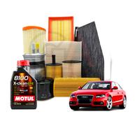 Kit tagliando Audi A4 B8 8k 2.0 tdi filtri Bosch 5 Litri olio Motul 5W30