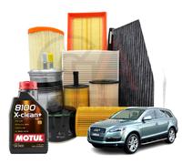 KIT TAGLIANDO AUDI Q7 4L 3.0 TDI 233CV 171KW 03/2006 9 LT OLIO MOTUL 5W30