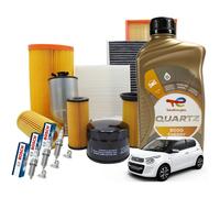 Kit Tagliando Auto Citroen C1 & Peugeot 107 - Olio, Candele e Filtri