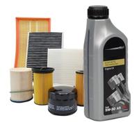 Kit tagliando auto, kit quattro filtri e 8 litri olio motore originale 5W30 per Transit V 260 2.2 TDCi