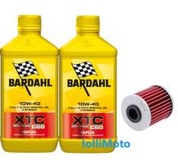 KIT TAGLIANDO BARDAHL XTC C60 10W-40 OFF ROAD+FILTRO SUZUKI RM-Z 250 4T '04/20