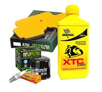KIT TAGLIANDO BARDAHL XTC C60 10W40 FILTRO OLIO ARIA CANDELE PER KAWASAKI ER-6N 2006
